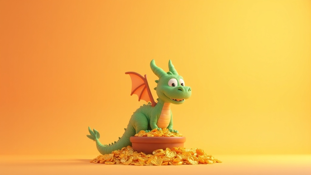 Friendly cartoon Chinese and European dragons for a kids' history podcast article.